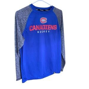 Fanatics Offical NHL Montreal Canadiens Mens Long Sleeve Shirt Activewear M READ